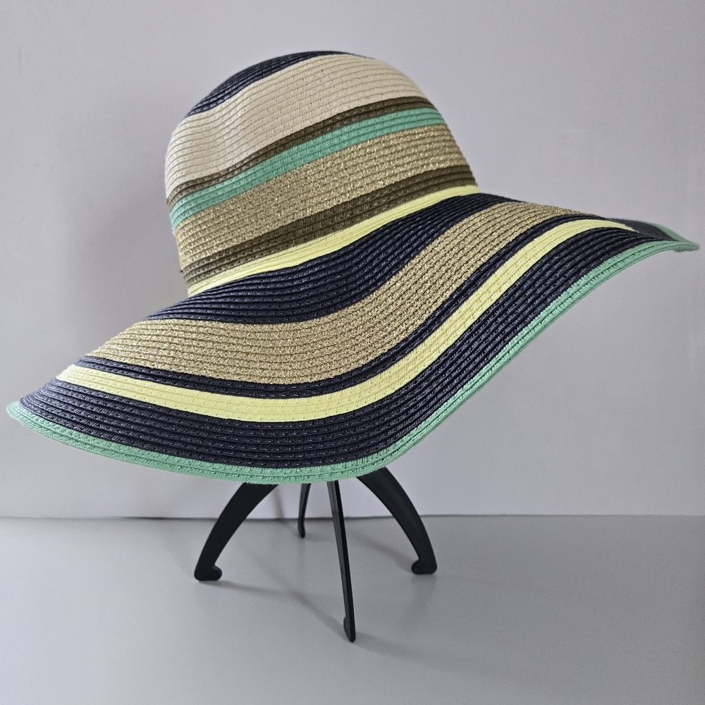 The Webster Miami at Target Striped Wide Brim Floppy Sun Hat